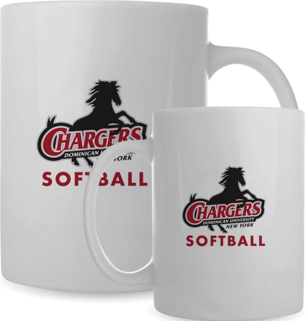 Dominican Full Color Mug 15oz Stacked Chargers DUNY Softball - ONLINE ONLY