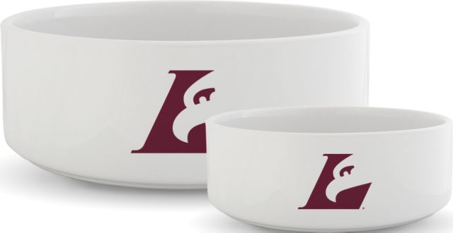 Wisconsin La Crosse Ceramic Dog Bowl Eagle L - ONLINE ONLY