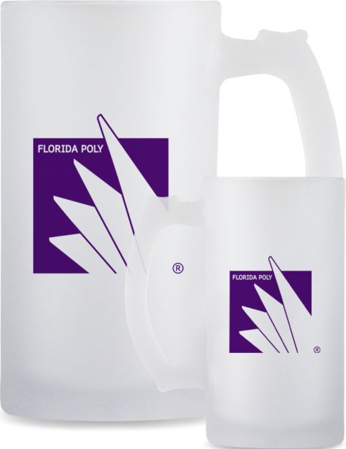 Florida Poly Univ Full Color Decorative Frosted Glass Mug 16oz Florida Poly - 1 Color - ONLINE ONLY