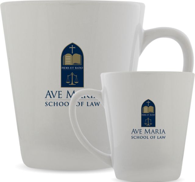 Ave Maria Law Full Color Latte Mug 12oz Ave Maria School of Law Logo Stacked - ONLINE ONLY