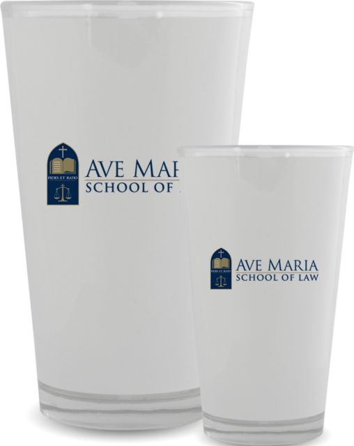 Ave Maria Law Full Color Glass 17oz Ave Maria School of Law Logo Flat - ONLINE ONLY