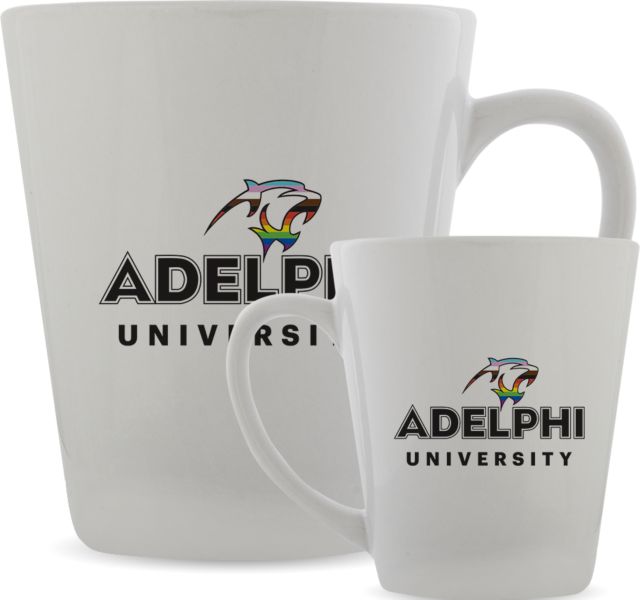 Adelphi Full Color Latte Mug 12oz Adelphi Pride University Institutional -ONLINE ONLY