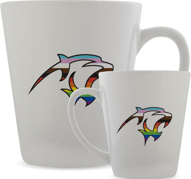 Adelphi Full Color Latte Mug 12oz Adelphi Pride Mascot Head -ONLINE ONLY