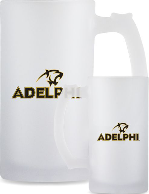 Adelphi Full Color Decorative Frosted Glass Mug 16oz Adelphi with Panther Head - ONLINE ONLY