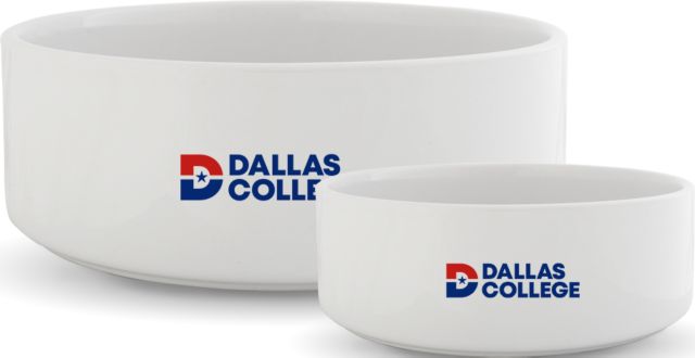 Dallas College Ceramic Dog Bowl Primary Mark - ONLINE ONLY