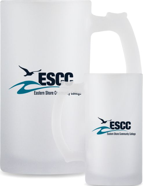 ESCC Full Color Decorative Frosted Glass Mug 16oz Primary Logo - ONLINE ONLY