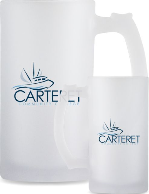 Carteret Full Color Decorative Frosted Glass Mug 16oz Primary Mark - ONLINE ONLY