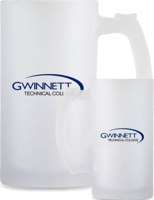Gwinnett Tech Full Color Decorative Frosted Glass Mug 16oz Gwinnett Technical College - ONLINE ONLY