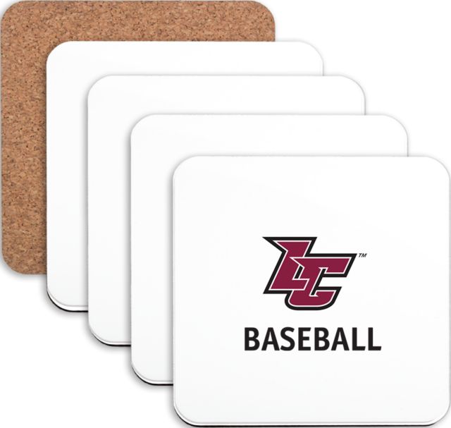 Lehigh Hardboard Coaster w/Cork Backing 4/set LC Basketball - ONLINE ONLY