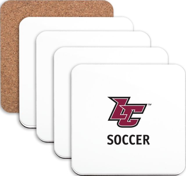 Lehigh Hardboard Coaster w/Cork Backing 4/set LC Soccer - ONLINE ONLY