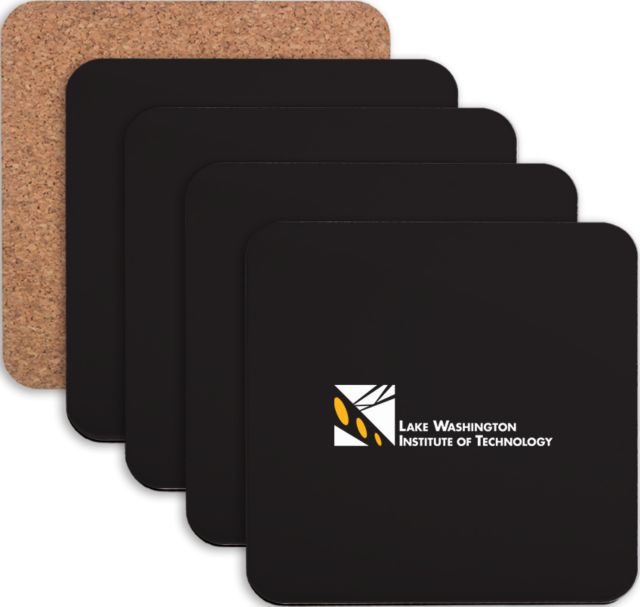 Lake Washington Hardboard Coaster w/Cork Backing 4/set Lake Washington Wordmark - ONLINE ONLY