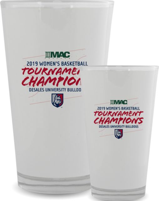 DeSales Full Color Glass 17oz 2019 Womens Basketball Champions- Court - ONLINE ONLY