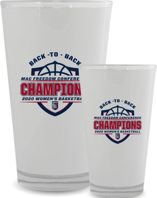 DeSales Full Color Glass 17oz 2020 WMS Basketball Champs - ONLINE ONLY