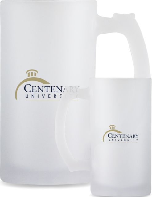Centenary Univ Full Color Decorative Frosted Glass Mug 16oz Centenary University Logo - ONLINE ONLY