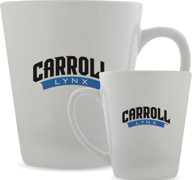 Carroll CC Full Color Latte Mug 17oz Carroll Lynx Banner Wordmark - ONLINE ONLY