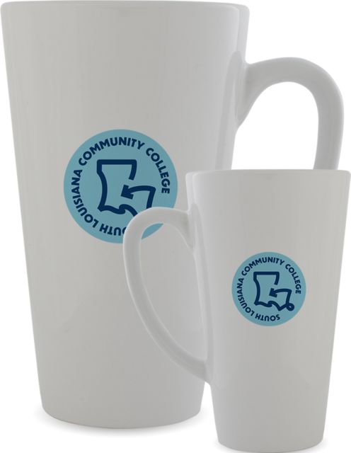 SoLAcc Full Color Latte Mug 12oz South Louisiana Community College Badge and Flexible Arrow - ONLINE ONLY