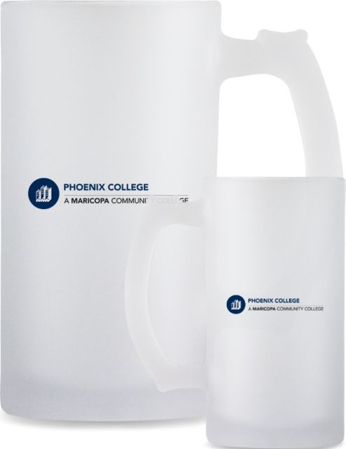 Phoenix Full Color Decorative Frosted Glass Mug 16oz Primary Mark - ONLINE ONLY