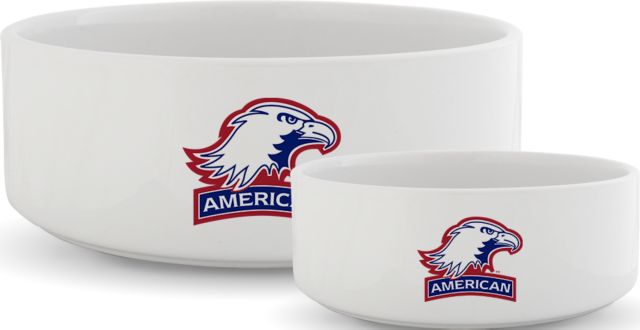 American University Ceramic Dog Bowl  - ONLINE ONLY