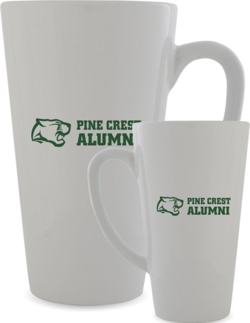 Pine Crest Full Color Latte Mug 17oz Alumni Panther Head - ONLINE ONLY