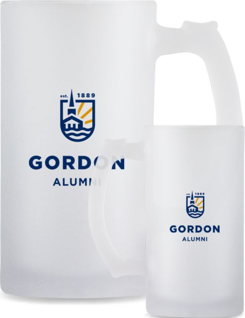 Gordon College Full Color Decorative Frosted Glass Mug 16oz Alumni - Est. Date Mark - ONLINE ONLY