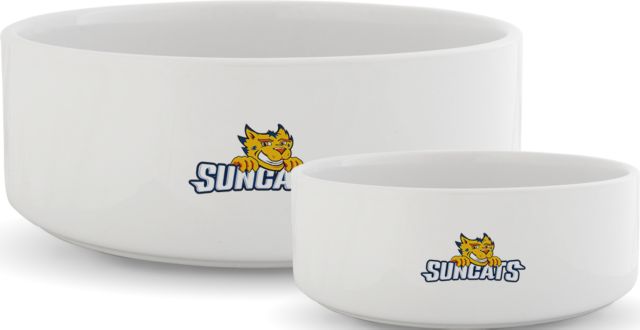 Central New Mexico Ceramic Dog Bowl Suncats Mark - ONLINE ONLY
