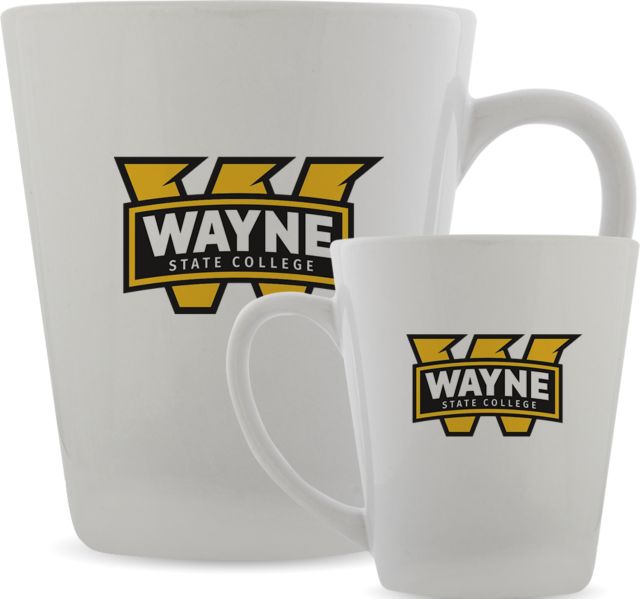 Wayne State Full Color Latte Mug 12oz Primary Mark - ONLINE ONLY