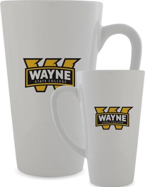 Wayne State Full Color Latte Mug 17oz Primary Mark - ONLINE ONLY