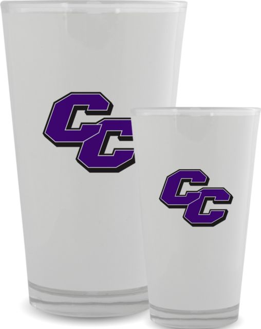 Curry College Full Color Glass 17oz Curry College Primary Athletic Mark - ONLINE ONLY
