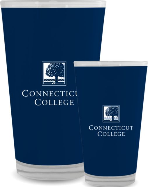 Connecticut College Full Color Glass 17oz Institutional Mark - ONLINE ONLY