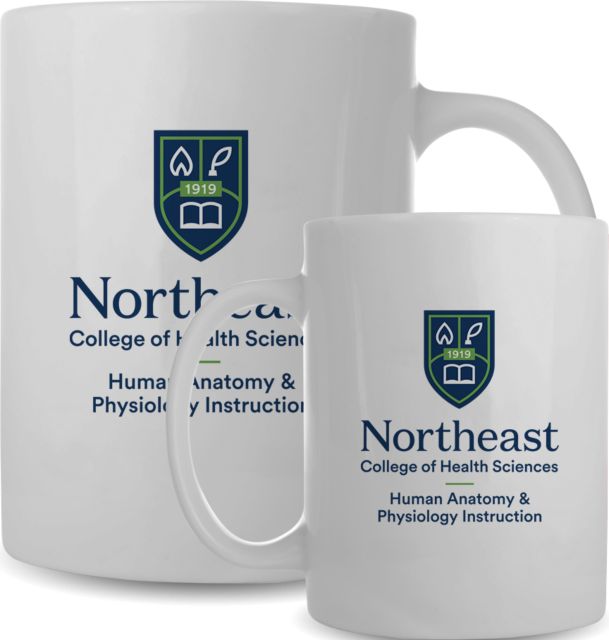 NE College of Health Full Color Mug 15oz Northeast College Human Anatomy Stacked - ONLINE ONLY