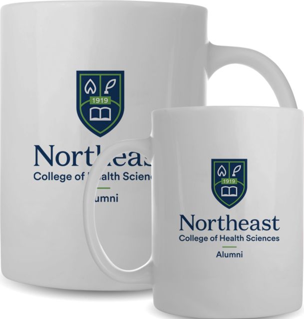 NE College of Health Full Color Mug 15oz Northeast College Alumni Stacked - ONLINE ONLY