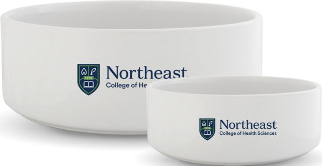 NE College of Health Ceramic Dog Bowl Northeast College Primary Logo - ONLINE ONLY