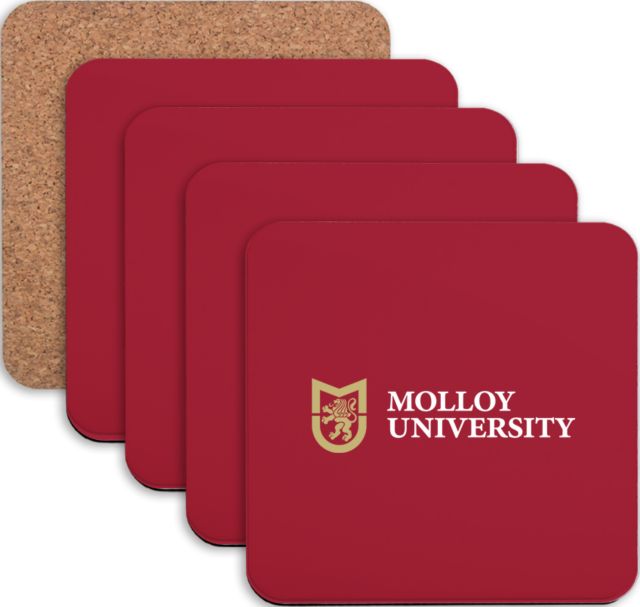 Molloy University Hardboard Coaster w/Cork Backing 4/set Molloy University Wordmark - ONLINE ONLY