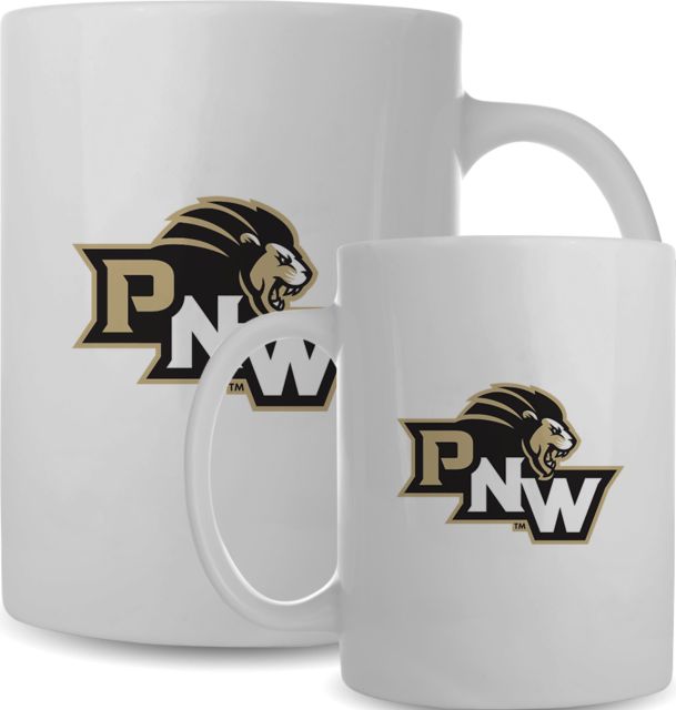 Purdue Northwest Full Color Mug 15oz PNW Stacked Diagonal - ONLINE ONLY