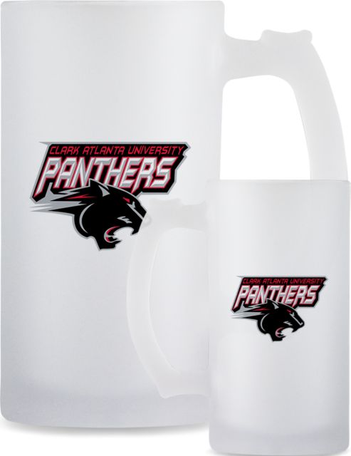Clark Atlanta Full Color Decorative Frosted Glass Mug 16oz Primary Mark - ONLINE ONLY