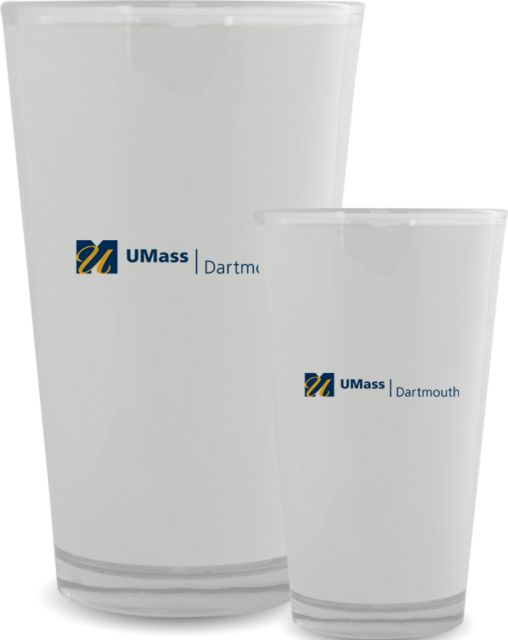 UMass Dartmouth Full Color Glass 17oz UMass Dartmouth University Logo - ONLINE ONLY
