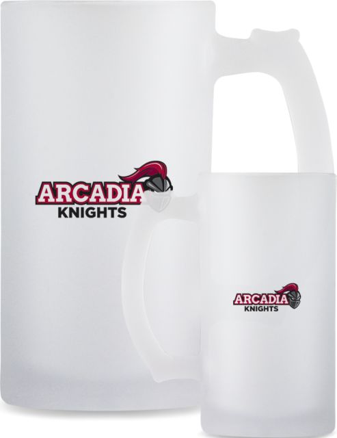Arcadia Full Color Decorative Frosted Glass Mug 16oz Official Logo - ONLINE ONLY