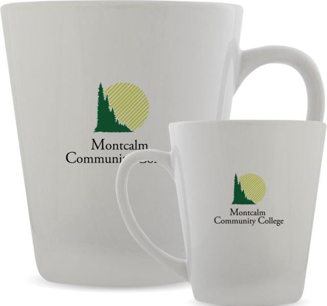 Montcalm Full Color Latte Mug 12oz Montcalm Community College Mascot