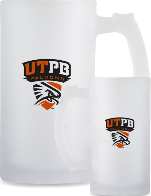 UT Permian Basin Full Color Decorative Frosted Glass Mug 16oz Official Logo - ONLINE ONLY