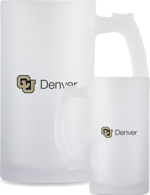 Colorado Denver Full Color Decorative Frosted Glass Mug 16oz CU Denver
