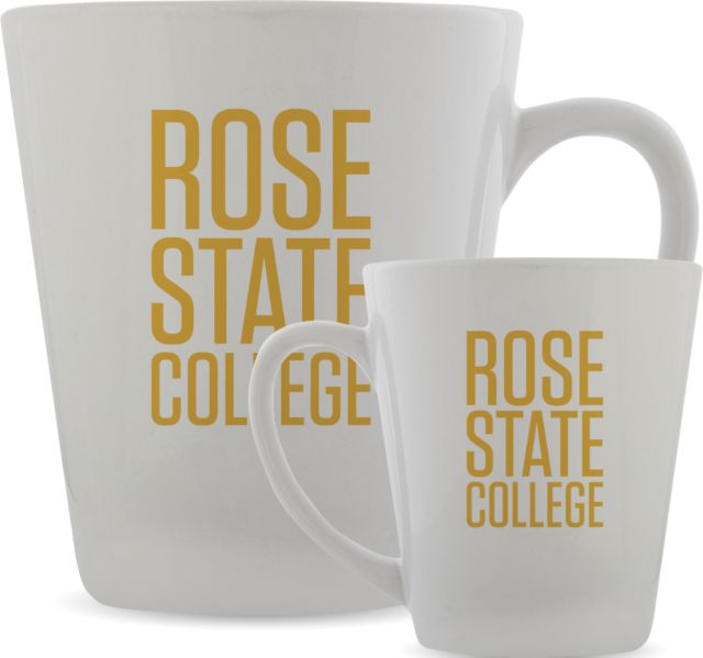 Rose State Full Color Latte Mug 12oz Primary Mark - ONLINE ONLY