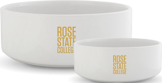 Rose State Ceramic Dog Bowl Primary Mark - ONLINE ONLY
