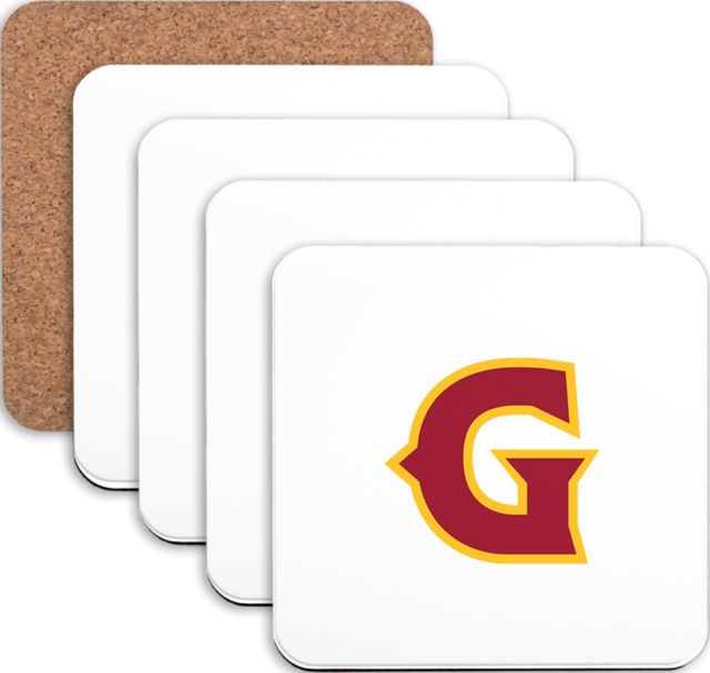 Glendale CC Hardboard Coaster w/Cork Backing 4/set Glendale G - ONLINE ONLY