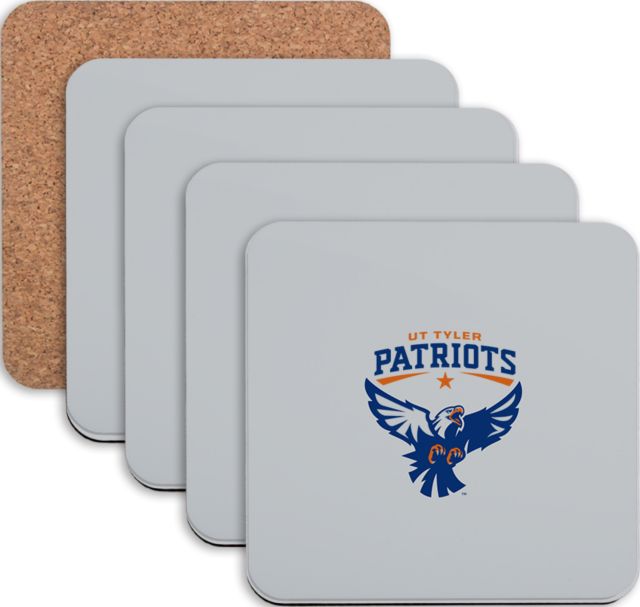 UT Tyler Hardboard Coaster w/Cork Backing 4/set Swoop Patriots - ONLINE ONLY