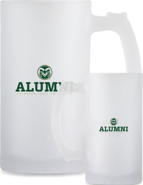 Colorado State Full Color Decorative Frosted Glass Mug 16oz Colorado State University - Mom