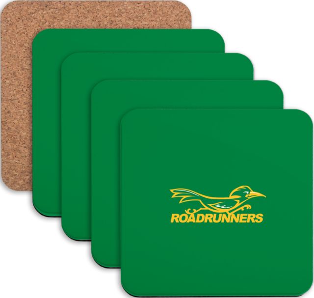 Crafton Hills Hardboard Coaster w/Cork Backing 4/set Crafton Hills College Roadrunners Mascot - ONLINE ONLY