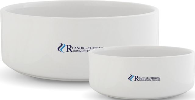 Roanoke Chowan Ceramic Dog Bowl Primary Wordmark - ONLINE ONLY