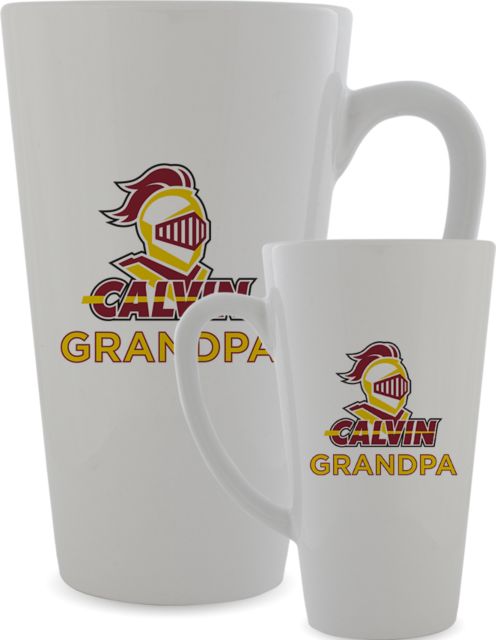 Calvin Univ Full Color Latte Mug 17oz Grandpa Knight Calvin - ONLINE ONLY
