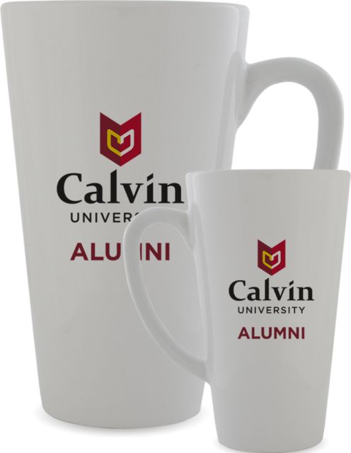 Calvin Univ Full Color Latte Mug 17oz Alumni University Logo Vertical - ONLINE ONLY