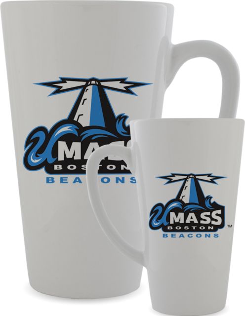 UMass Boston Full Color Latte Mug 17oz Primary Logo - ONLINE ONLY